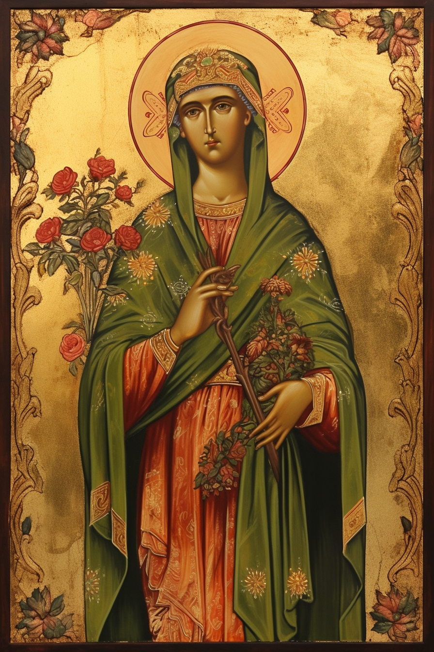 Beautiful Female Holly Orthodox Icon