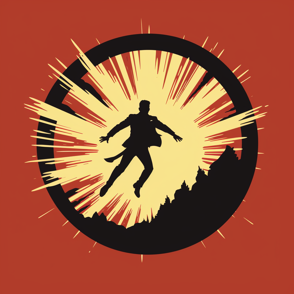 Dynamic explosion logo inspired by Hollywood movie studios