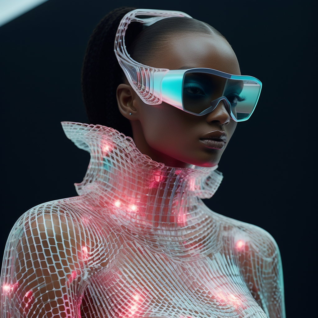 Stunning holographic Afrofuturism fashion show