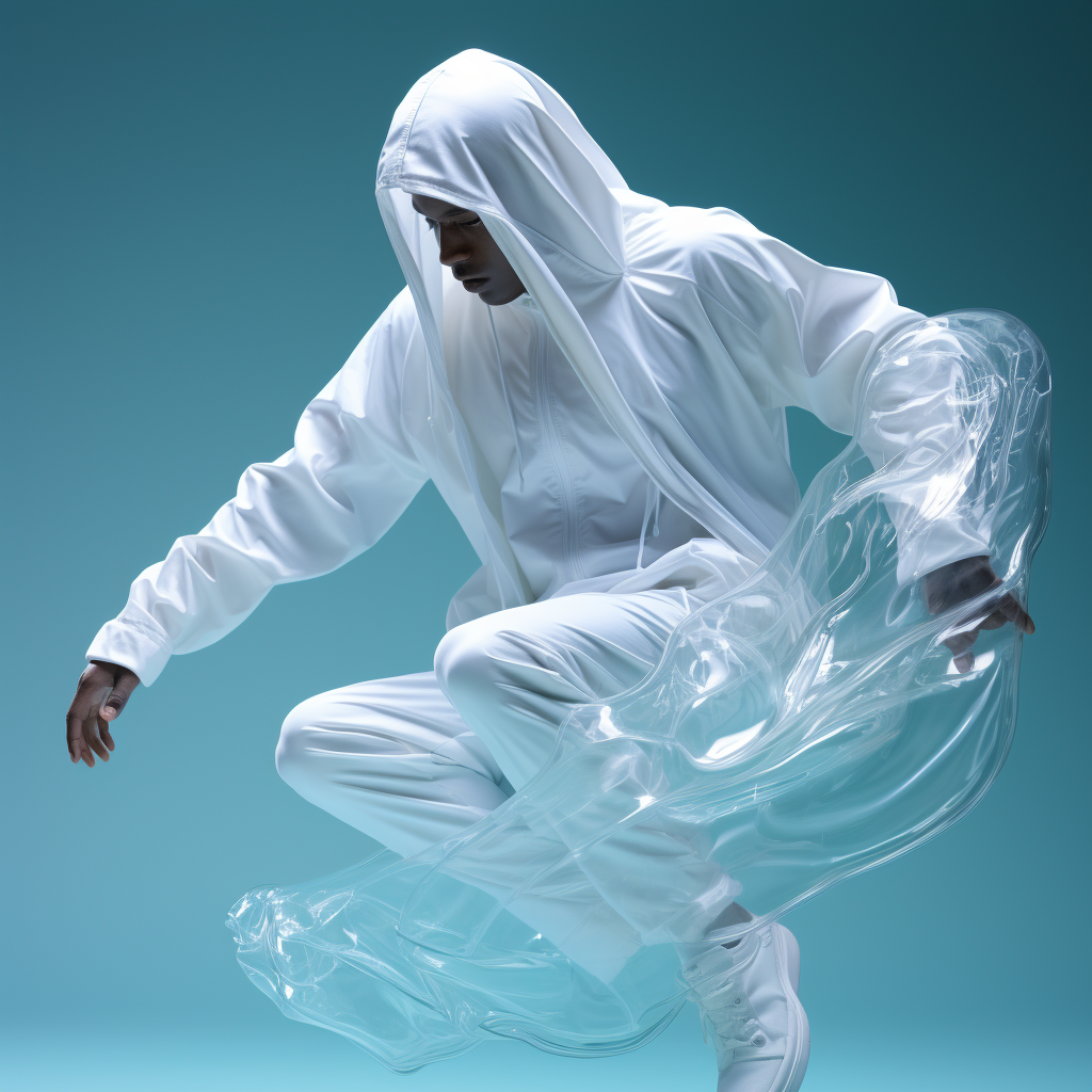 Gorgeous white ghost hip hop dancer