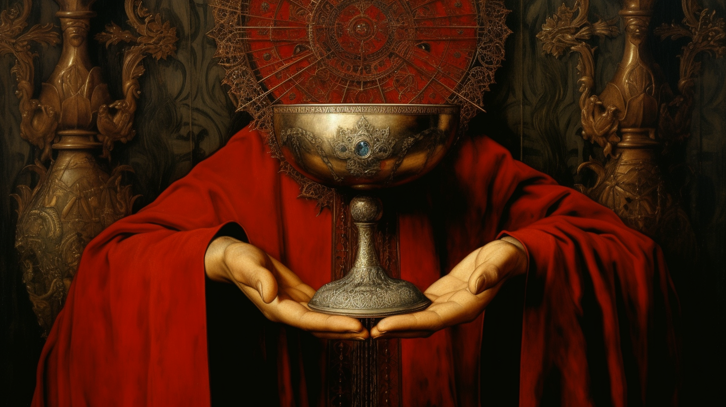 Artwork of the Holy Grail by Jan van Eyck