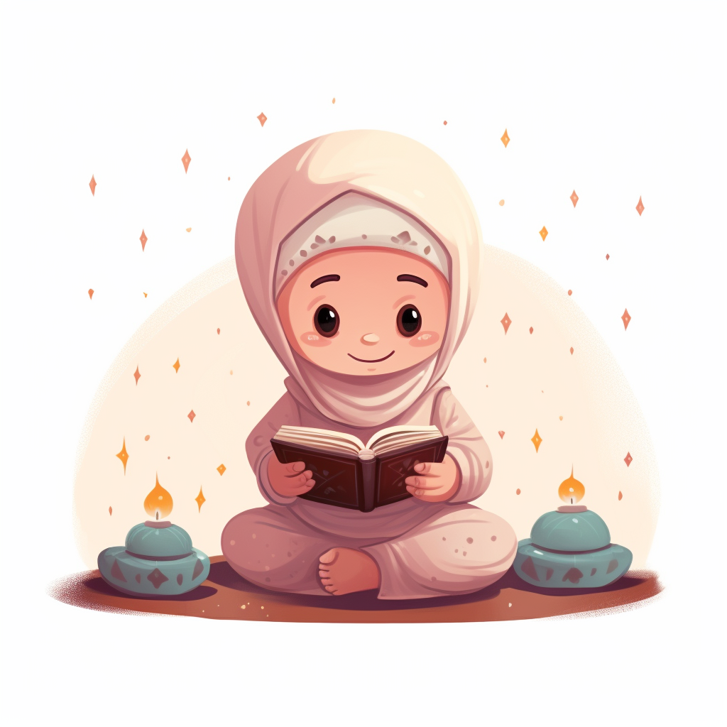 Holy Quran Illustration in Warm Pastel Colors