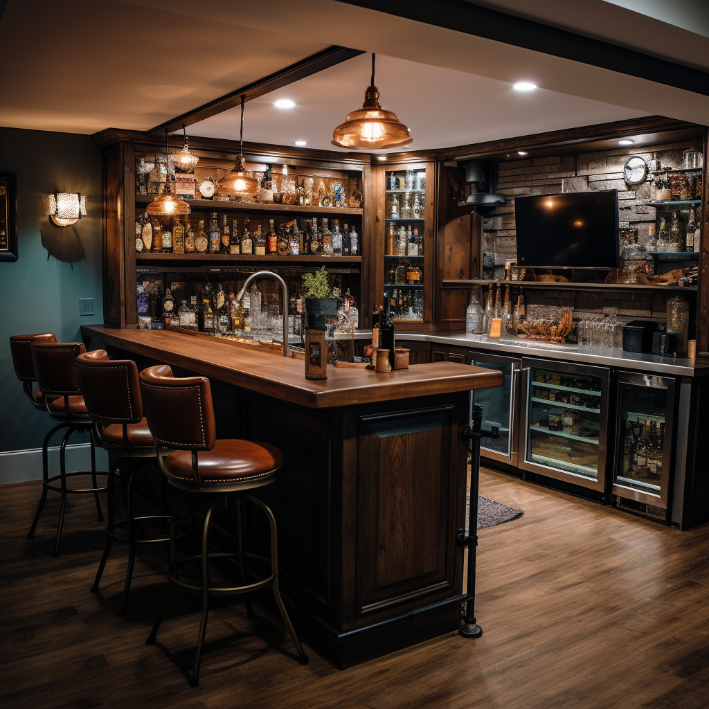 Finished Basement Home Bar Speakeasy