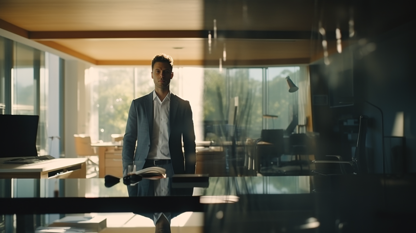 Young lawyer man in home office