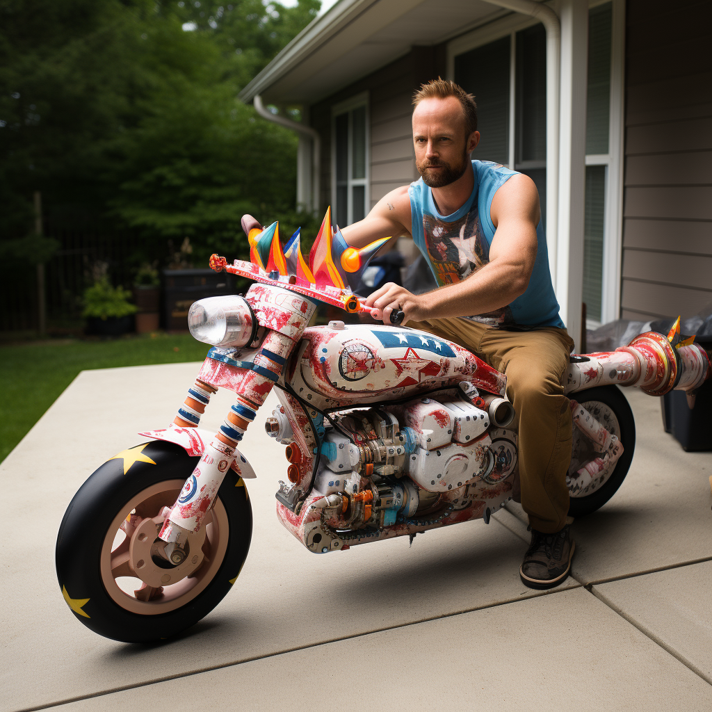 Homemade Evel Knievel Cannon in action