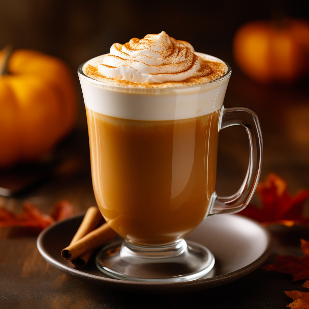 Homemade pumpkin spice latte in a mug