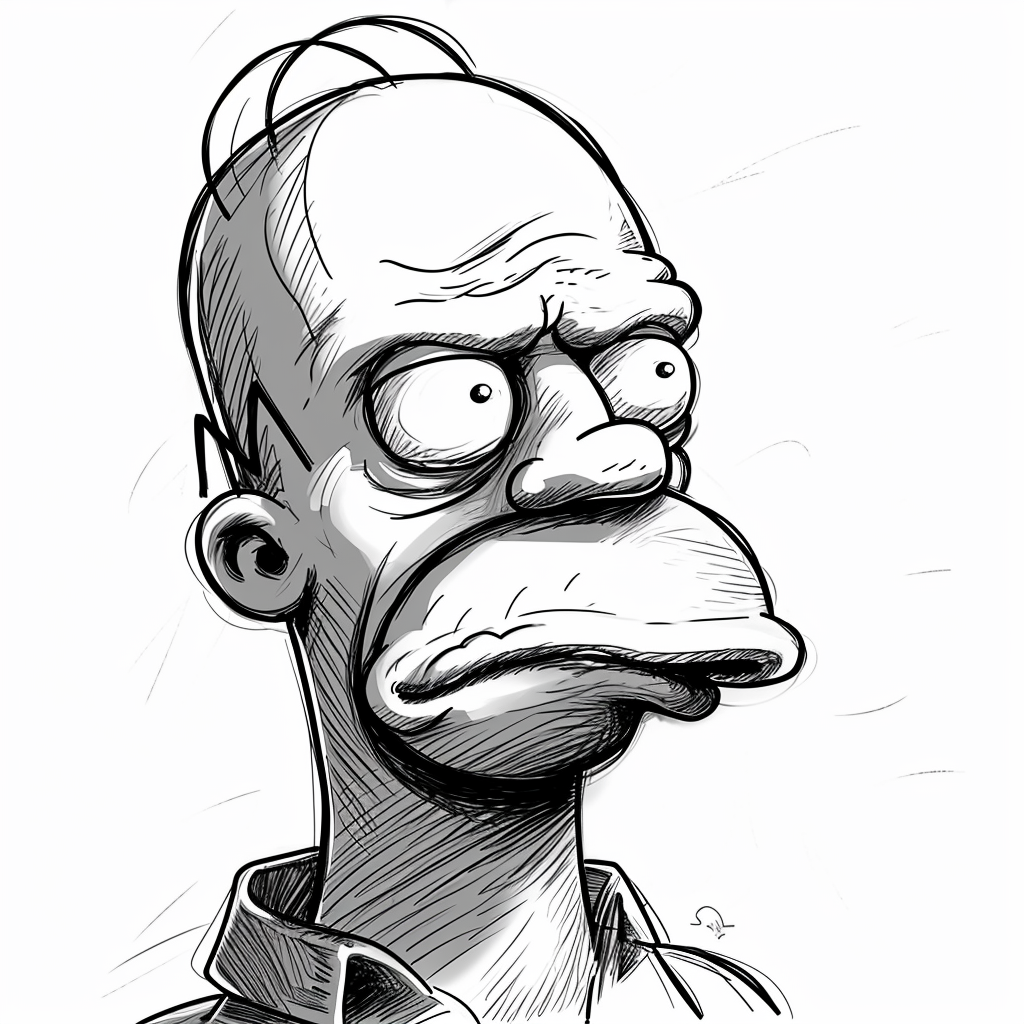 Homer Simpson Caricature Sketch