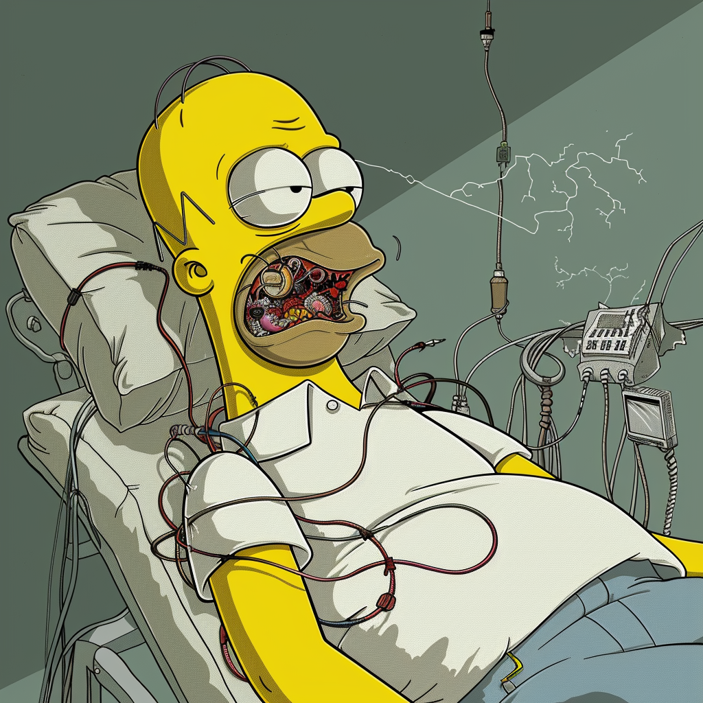 Homer Simpson in Rehab Scene