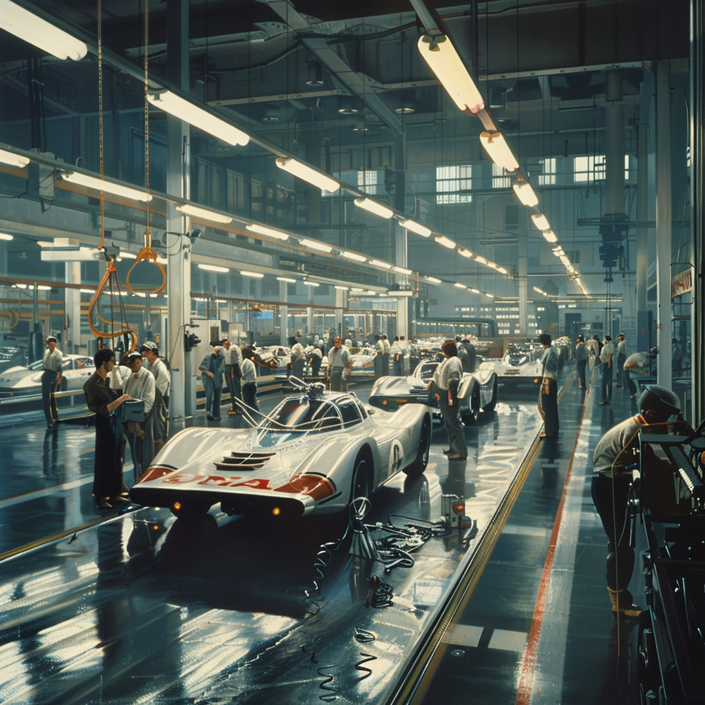 Honda car factory assembly line