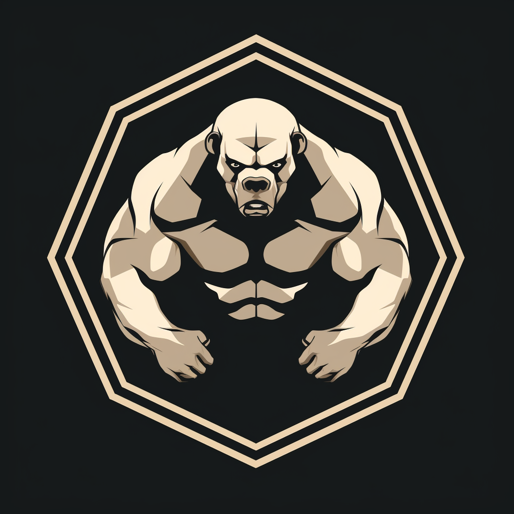 Minimalistic honey badger logo in beast mode