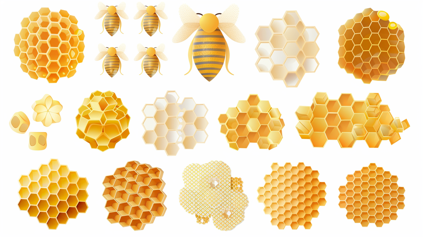 Pastel yellow honey combs