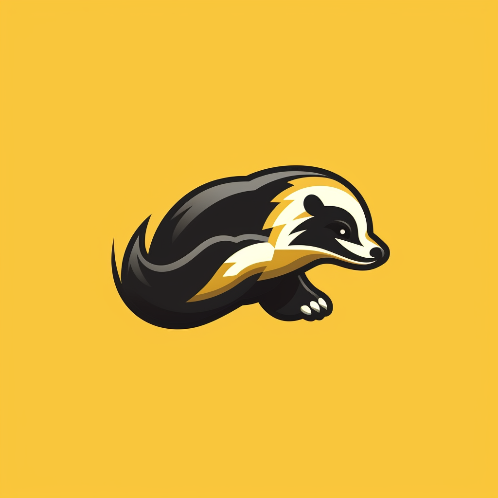 Honey badger logo running