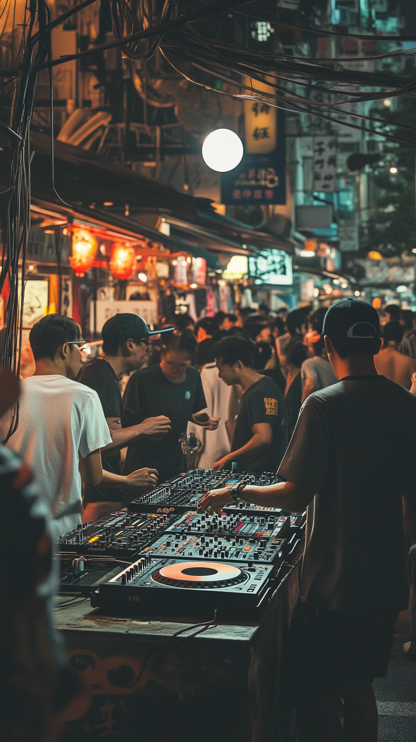 DJs playing music in Hong Kong