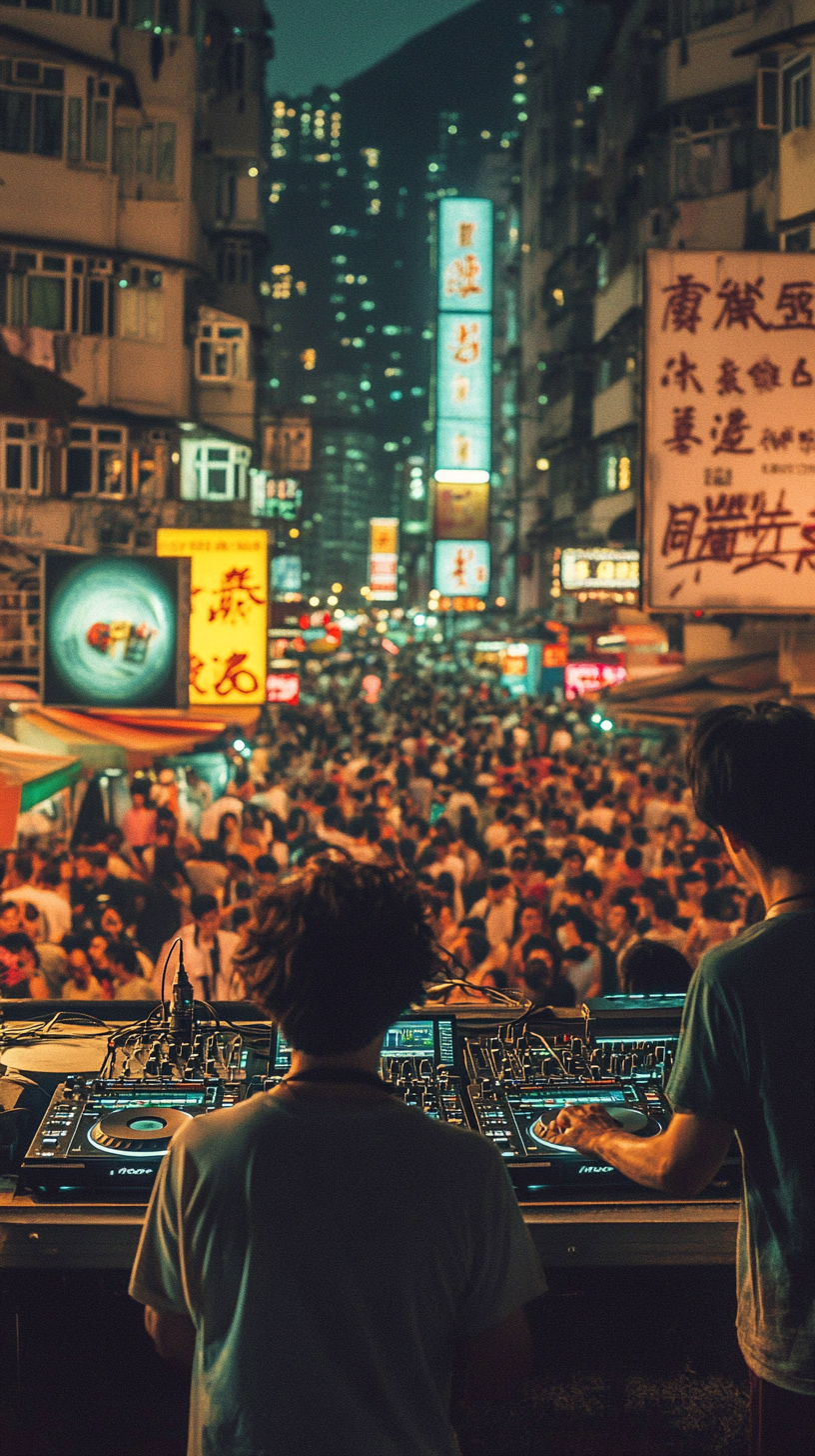 DJs playing music in Hong Kong