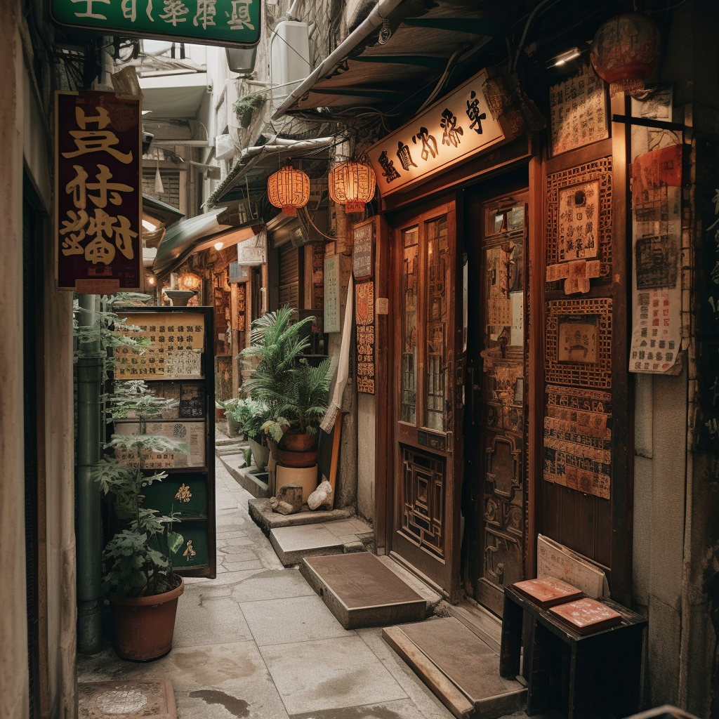 Hong Kong Mahjong Shop Entrance