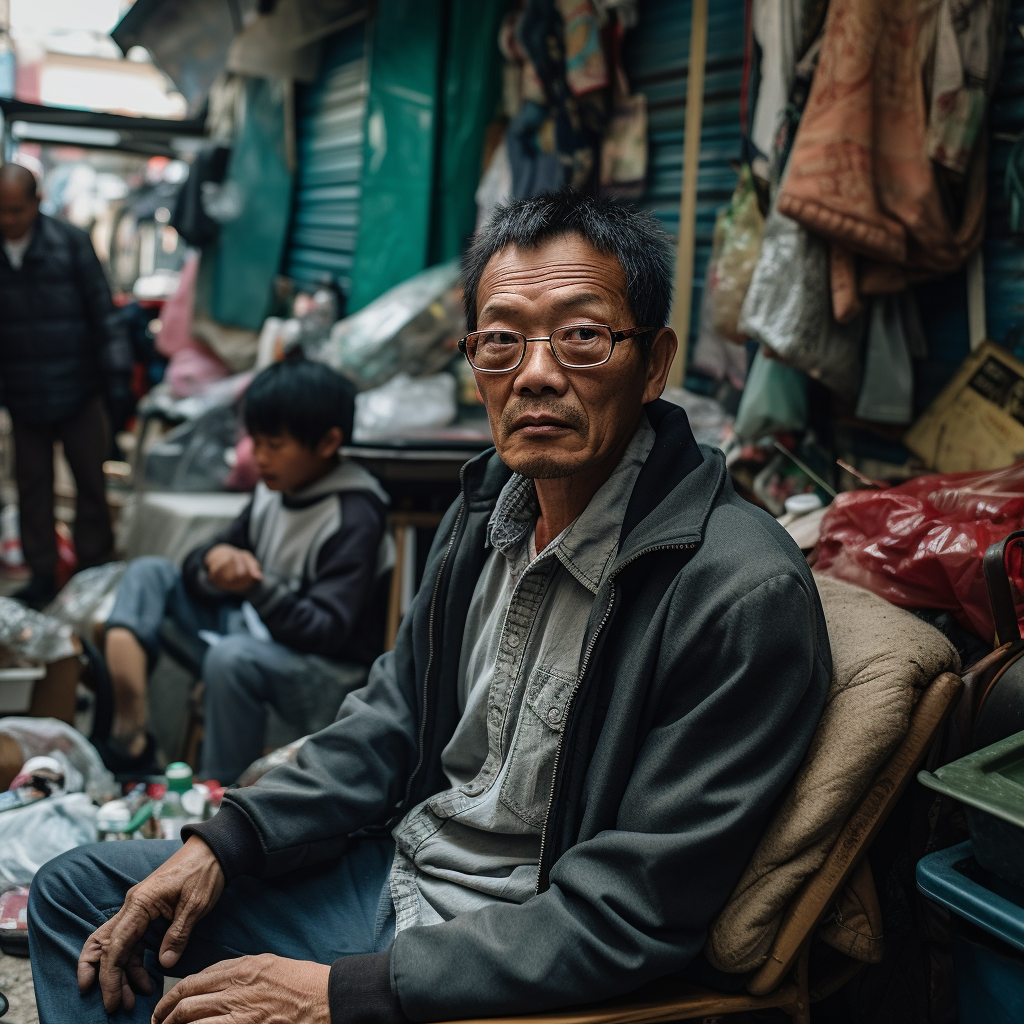 Hong Kong disadvantaged groups visiting people