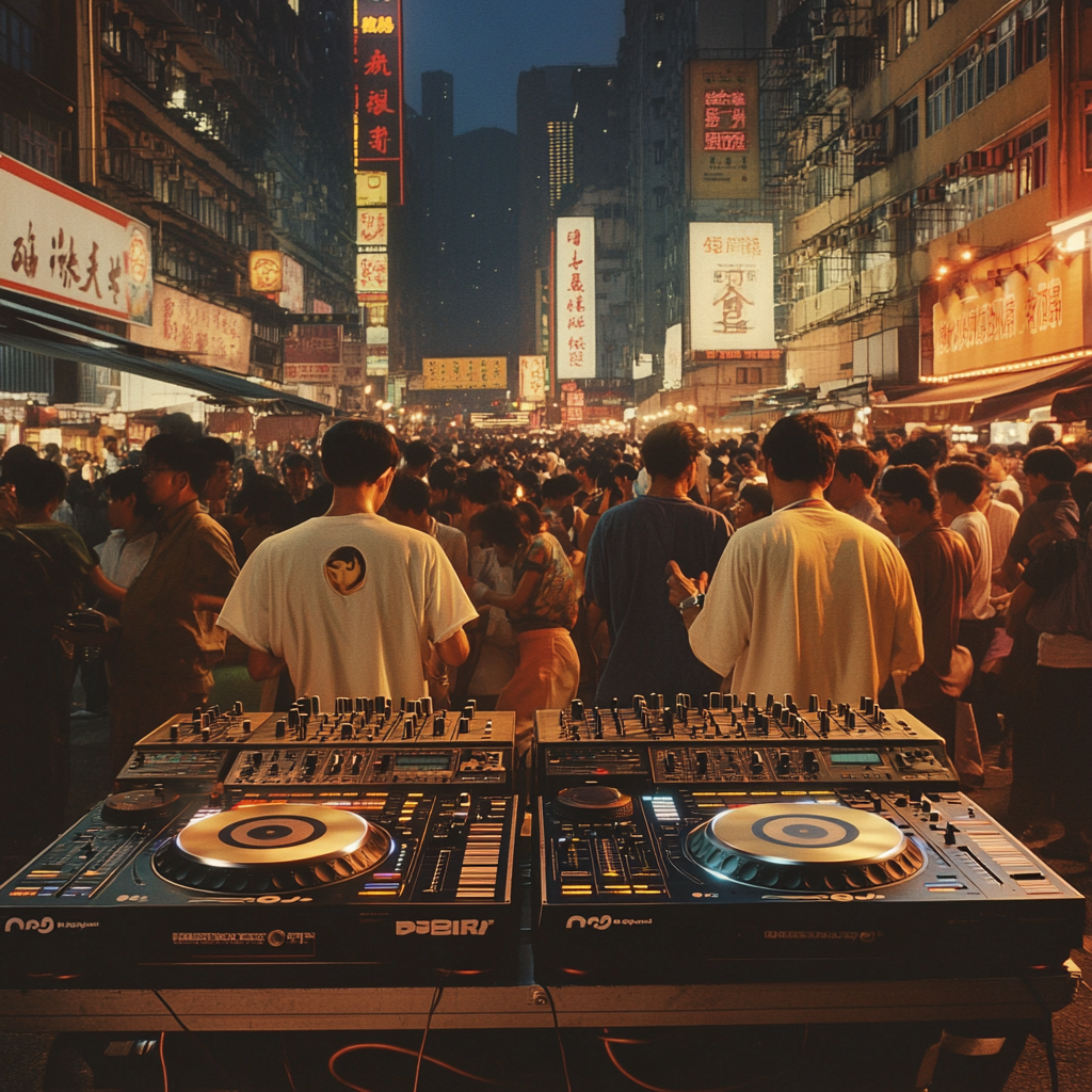 DJs party scene in 1980s HK