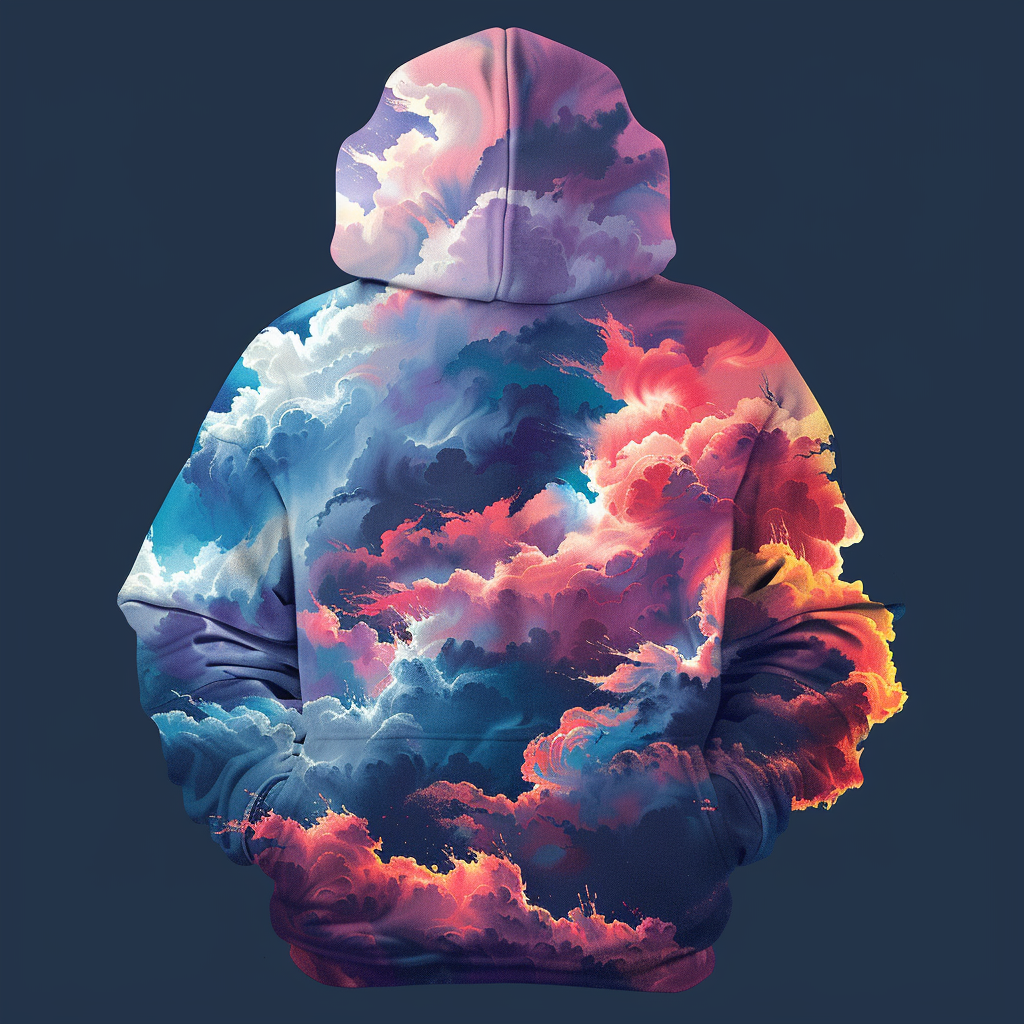 Stylish hoodie with cloud design