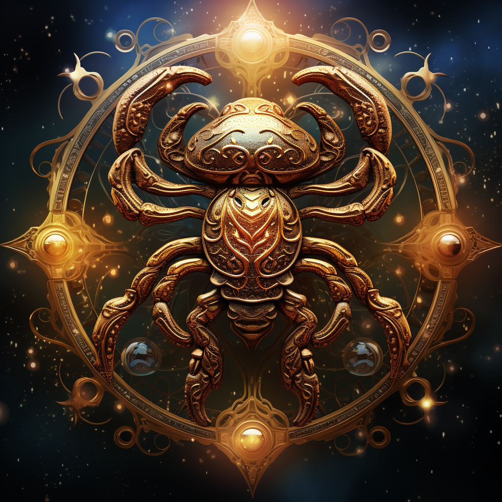 Scorpio sun sign horoscope illustration