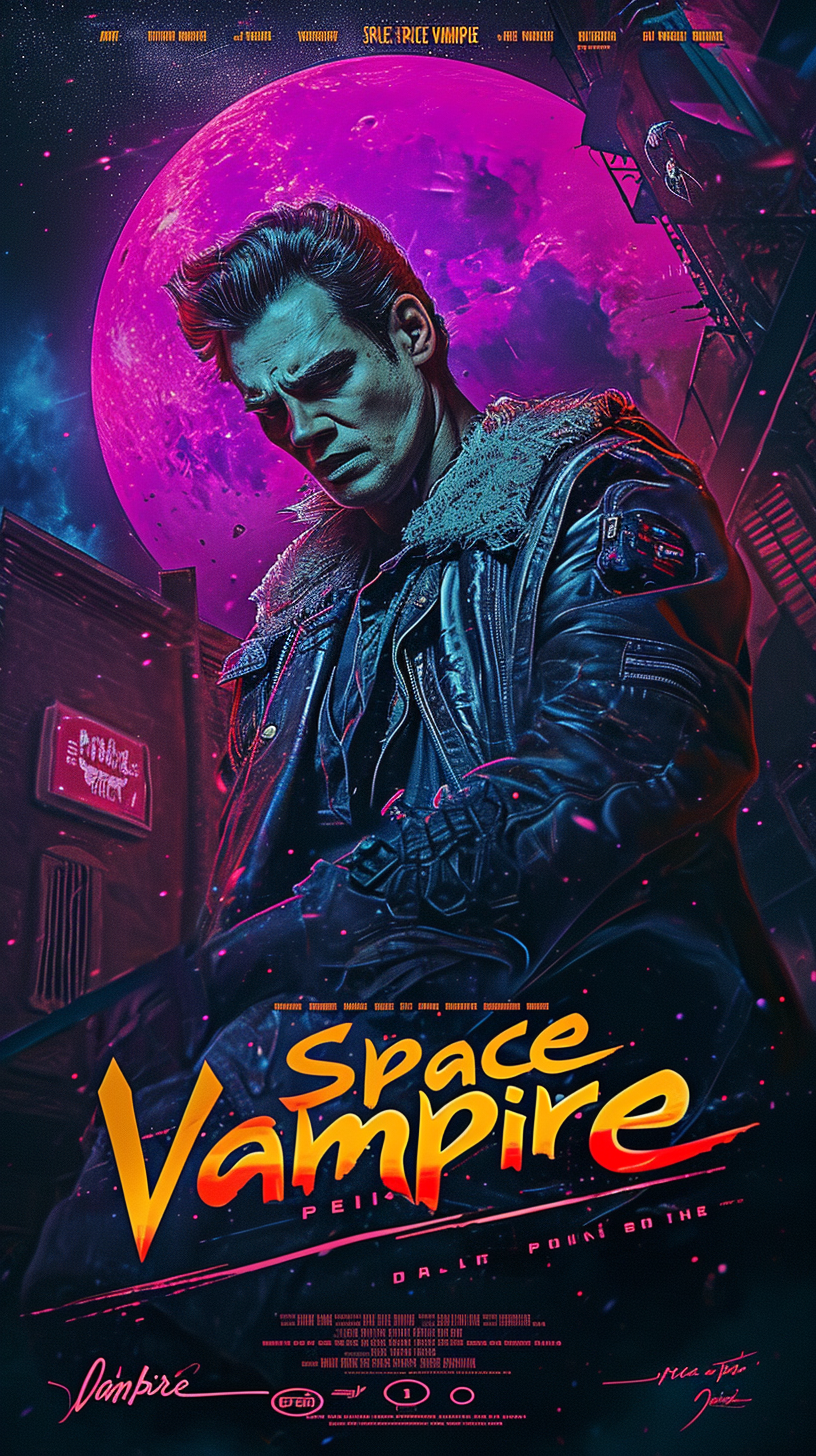 Space Vampire Horror Movie Poster