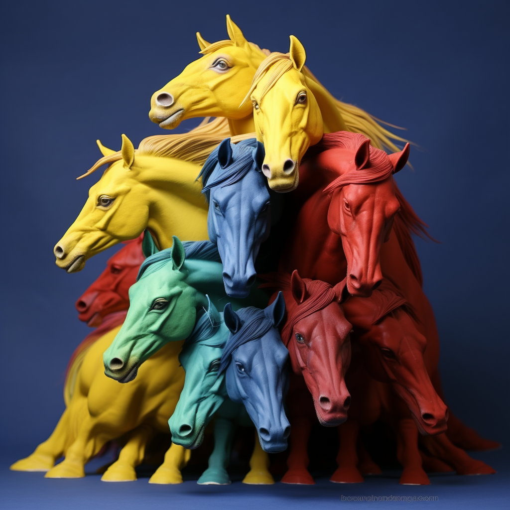 Horse colors in bananas