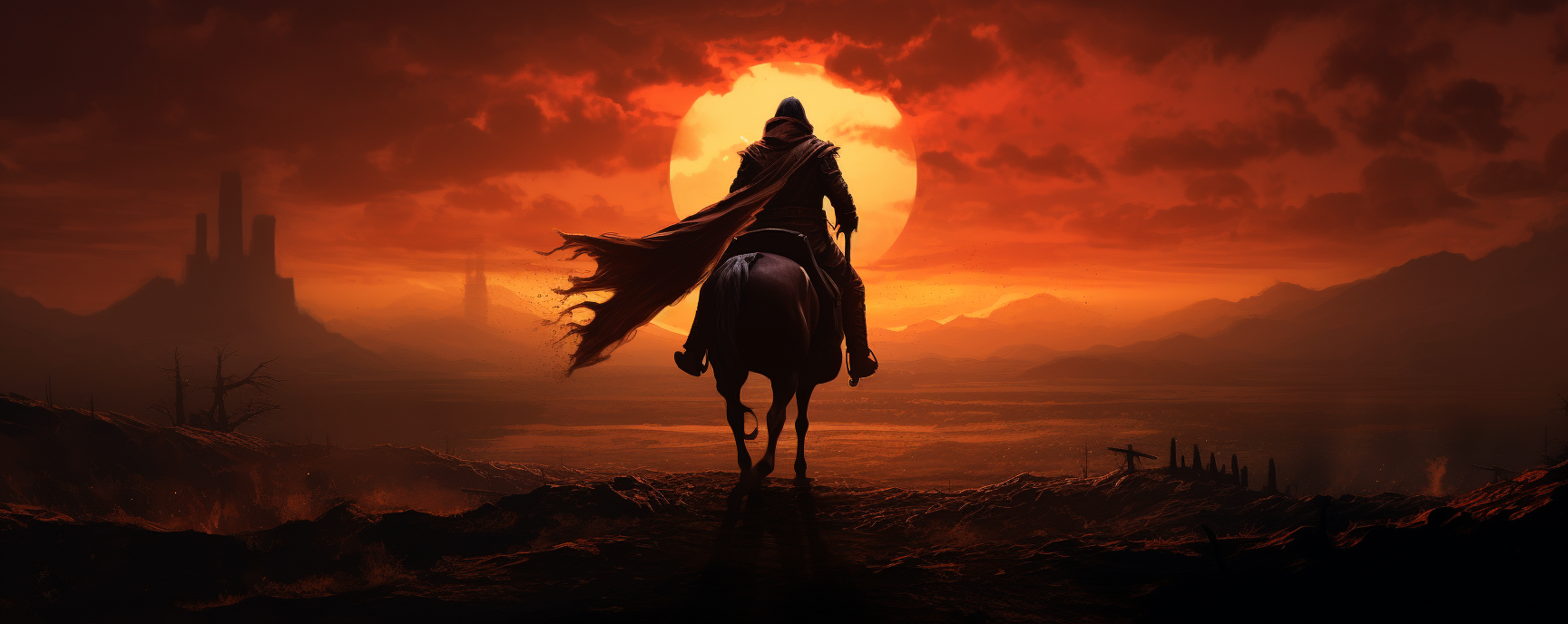 Horseman Galloping at Dawn, Bitcoin Rising