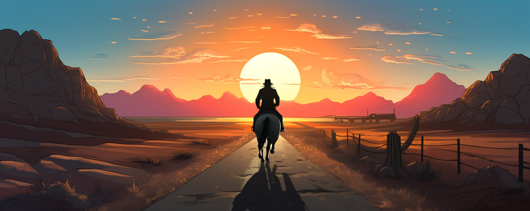 Horseman galloping to Bitcoin dawn