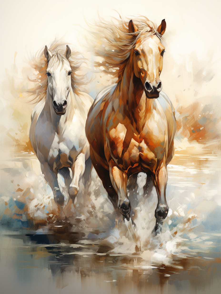 Beautiful illustrations of horses