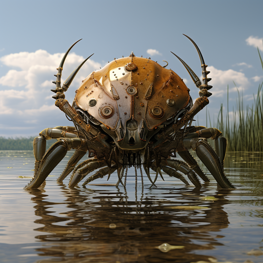 Lifelike horseshoe crab illustration