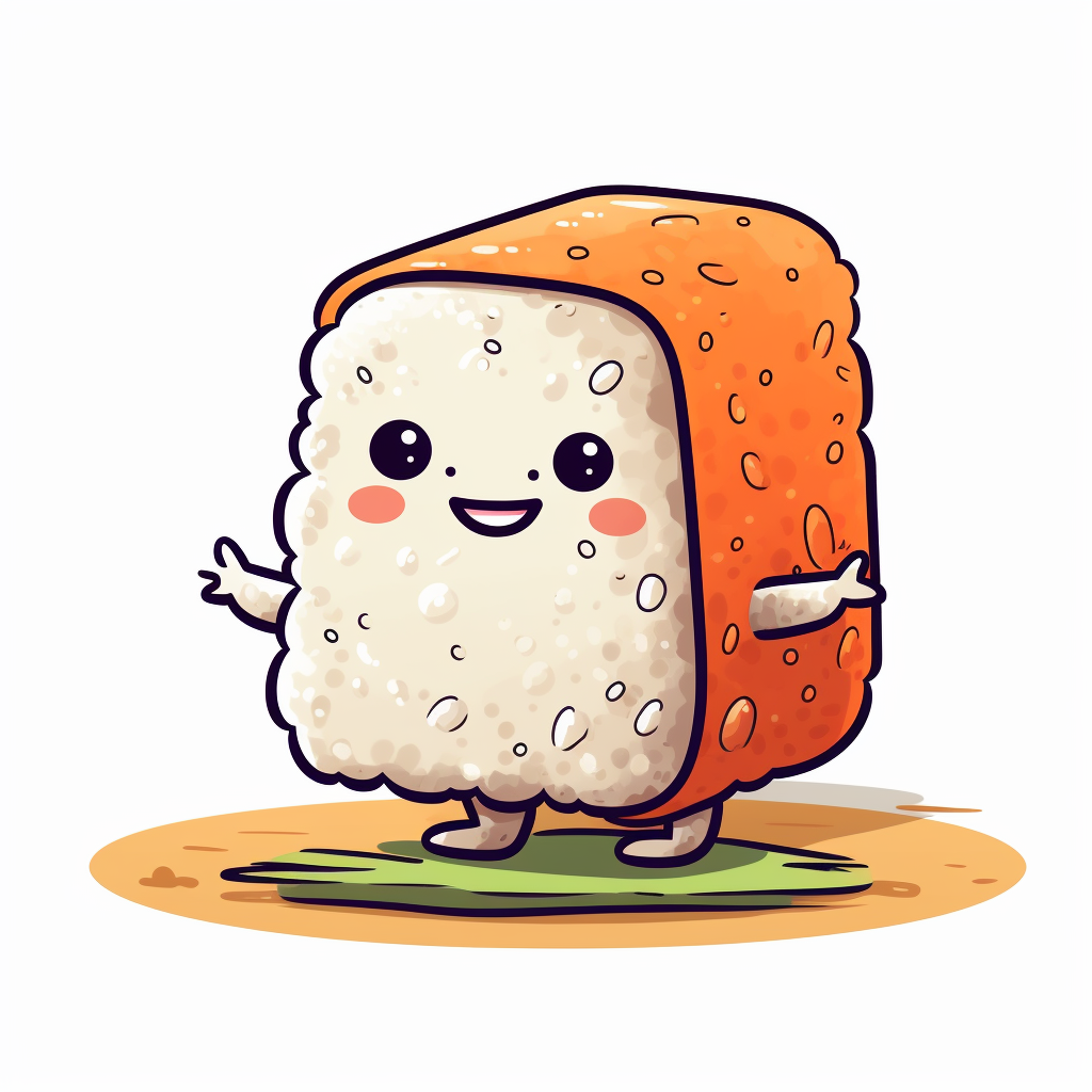 Cute Sushi Character with Arm and Legs