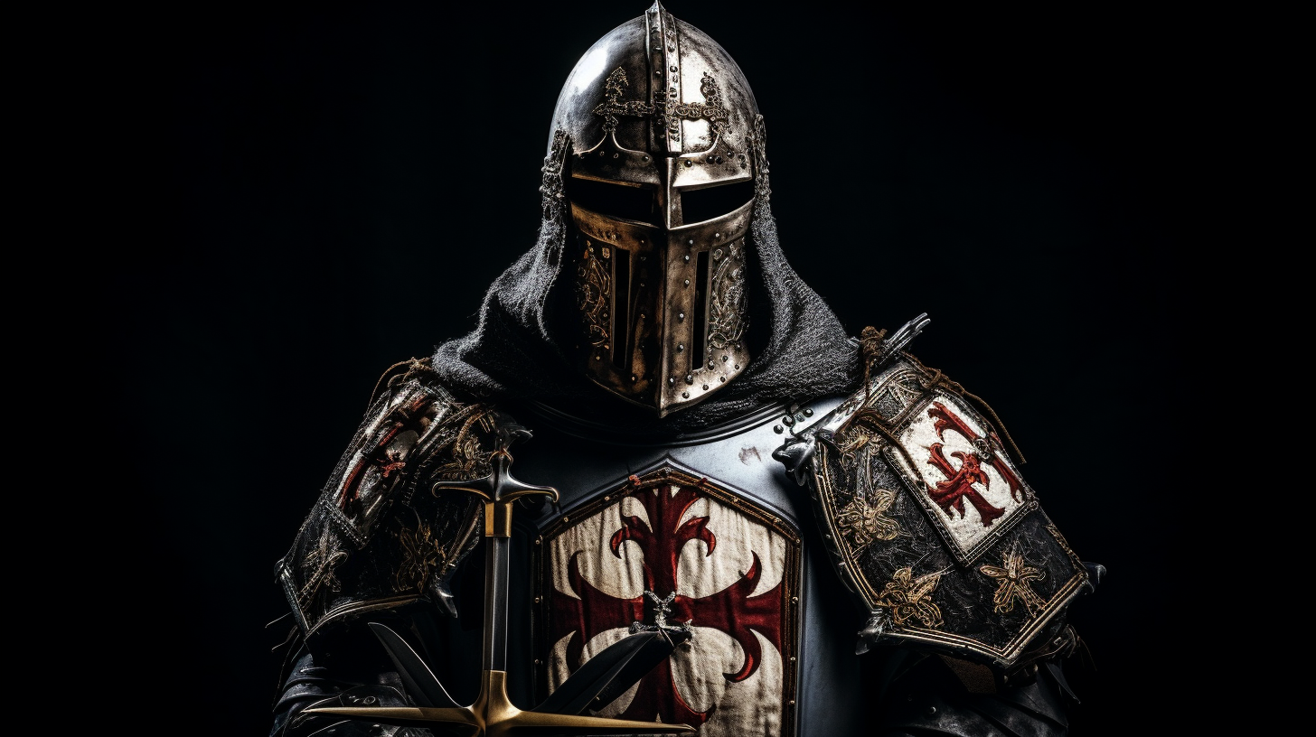 Black Background Hospitaller Knight