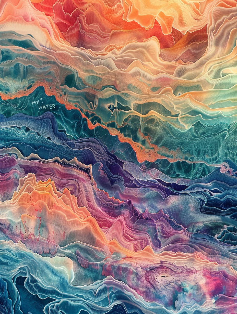 Hot boiling ocean trippy photo