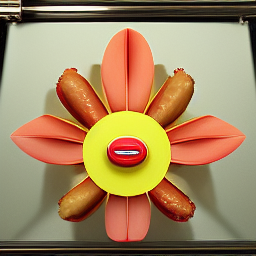 Hot Dog Flowers Fashion Mirror