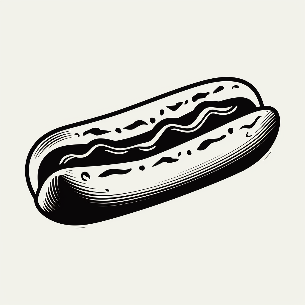 Hot Dog Icon Vector Outline