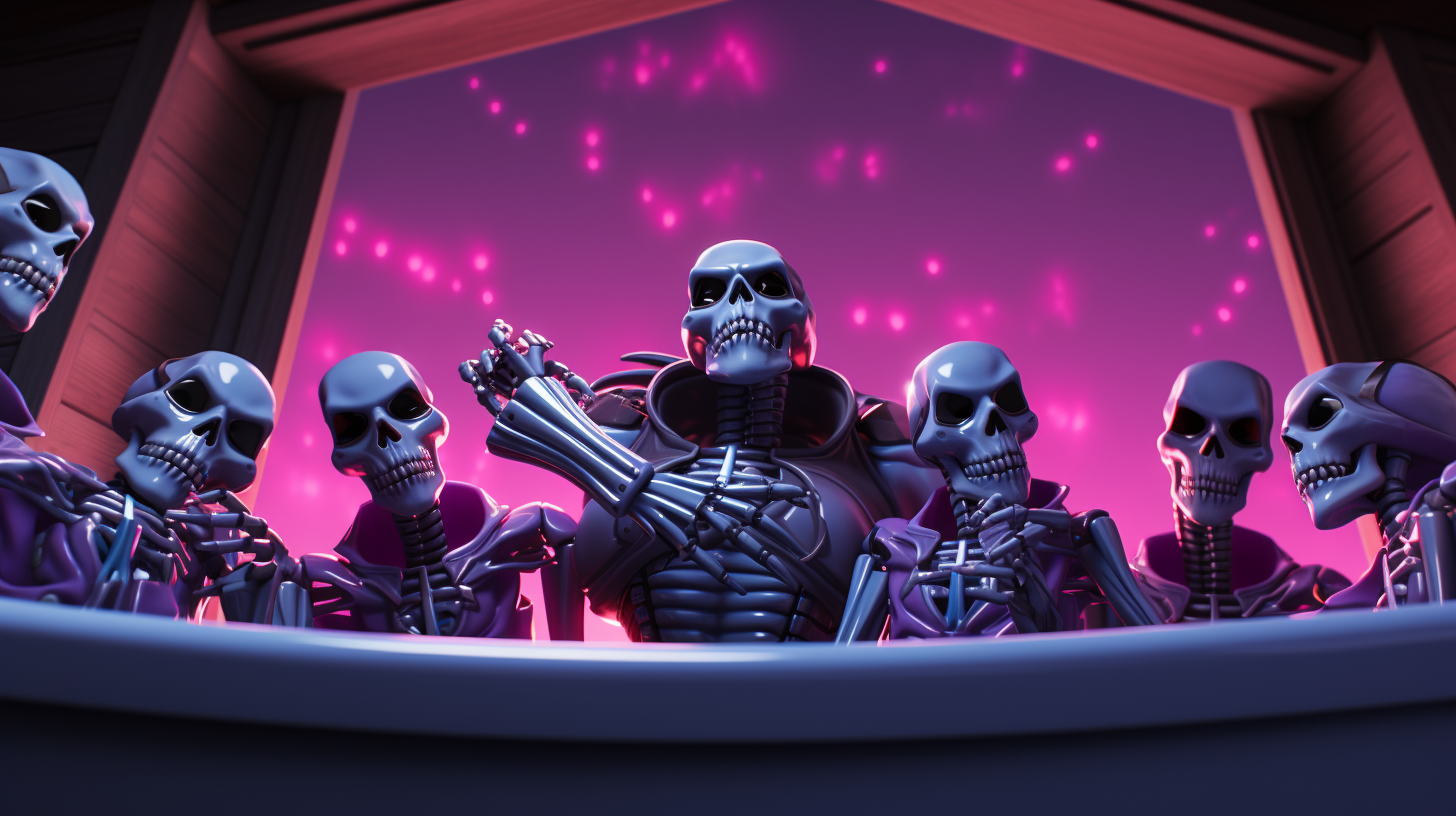 Humorous Fortnite Skull Trooper Hot Tub