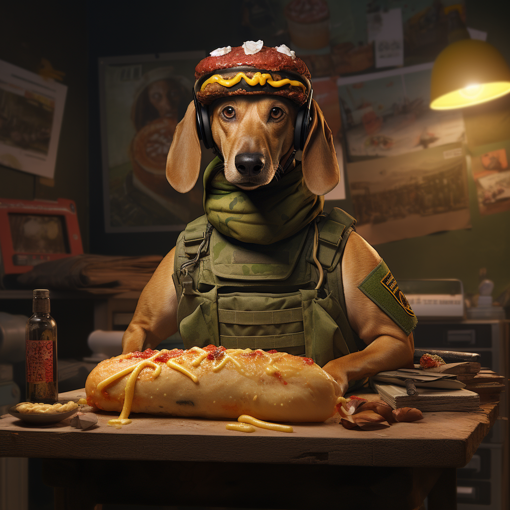 Hotdog in Bun as Call of Duty Character