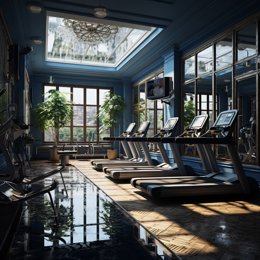 5-star hotel gym interior