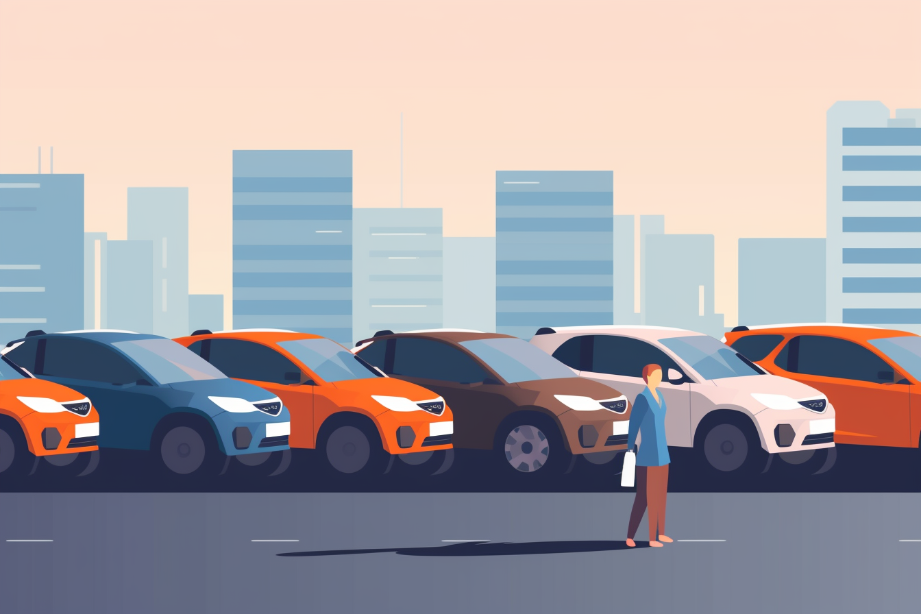 Hourly car rental cost illustration