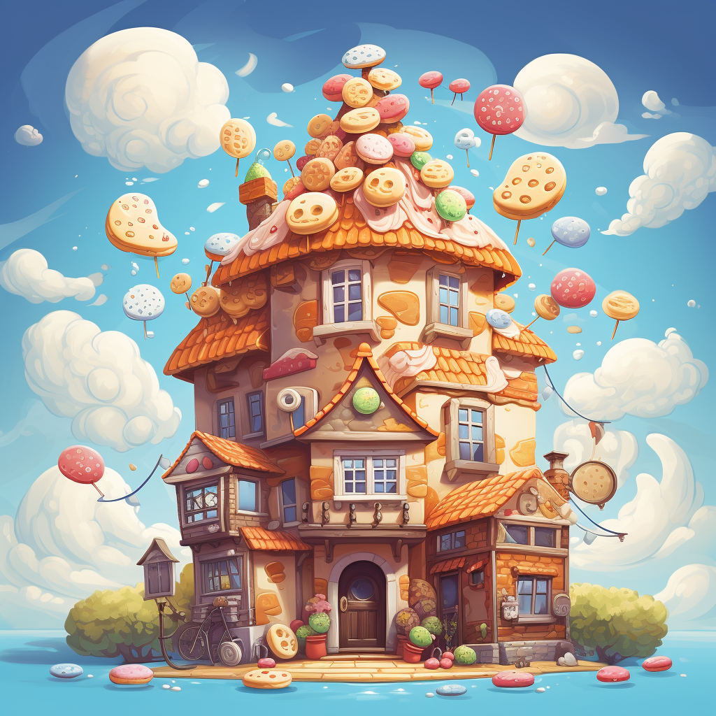 Image of a House with Cookies and Cakes