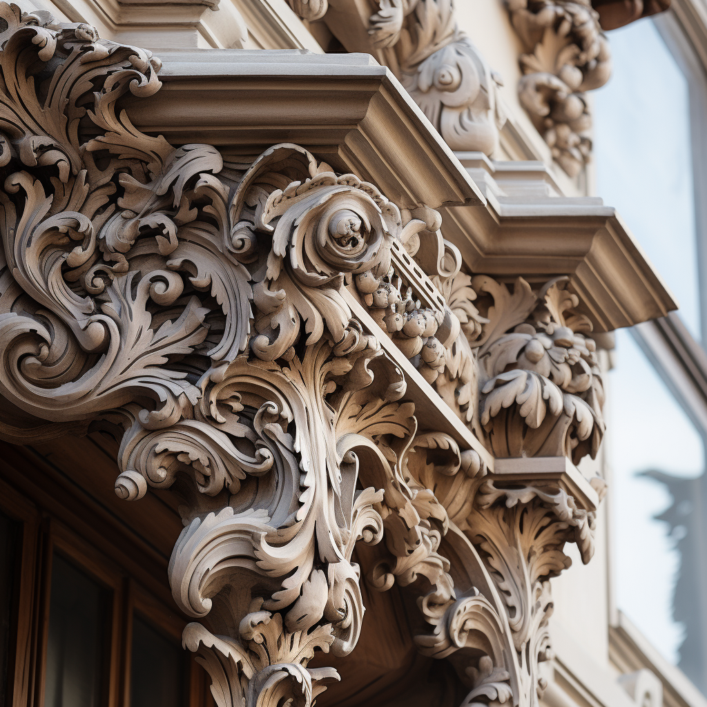 Close-up of house facade details