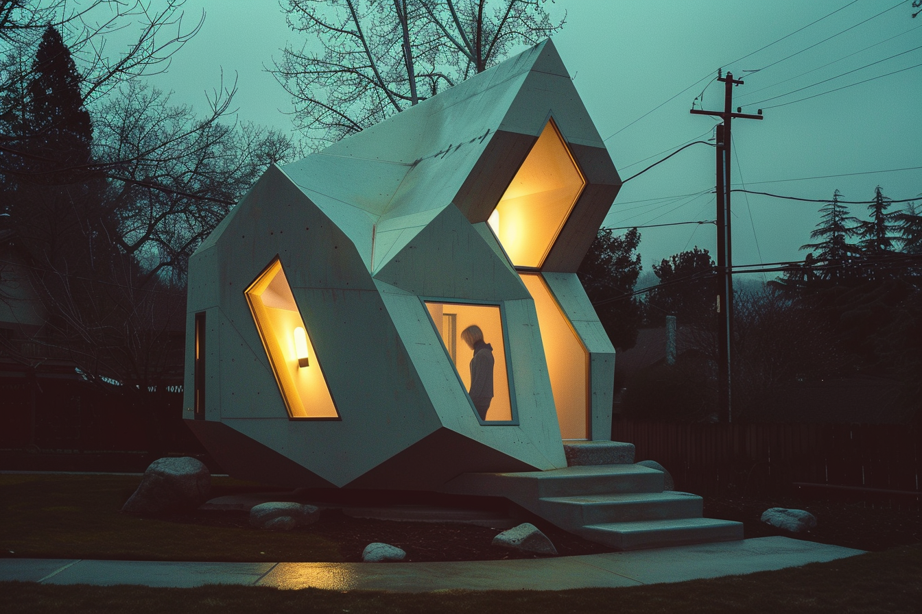 integrated light bulb house shape