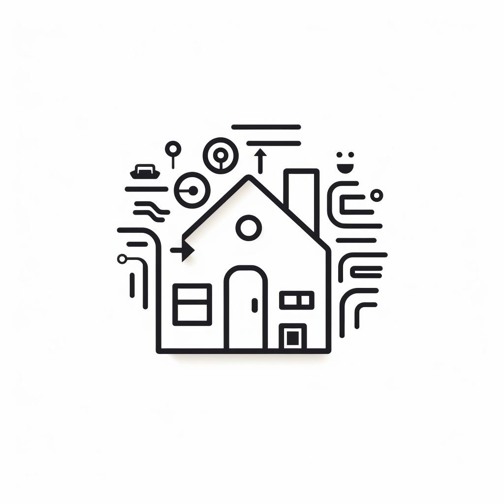 Simplified house logo illustration