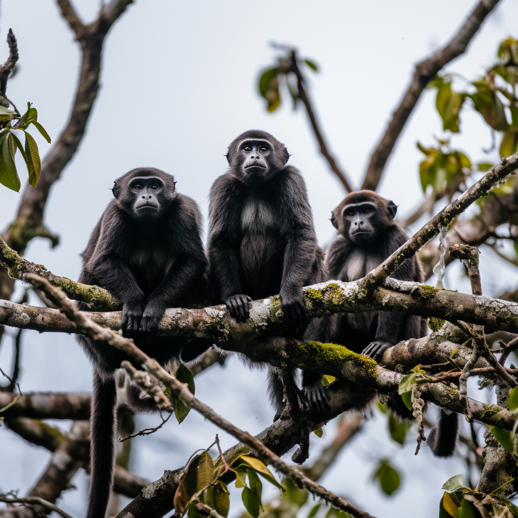 Howler Monkeys in Amazon Trees