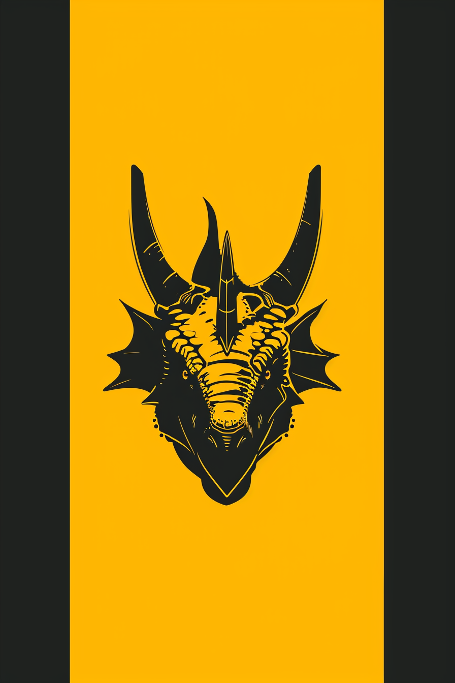 Hufflepuff Triceratops Flag - Harry Potter Inspired Design