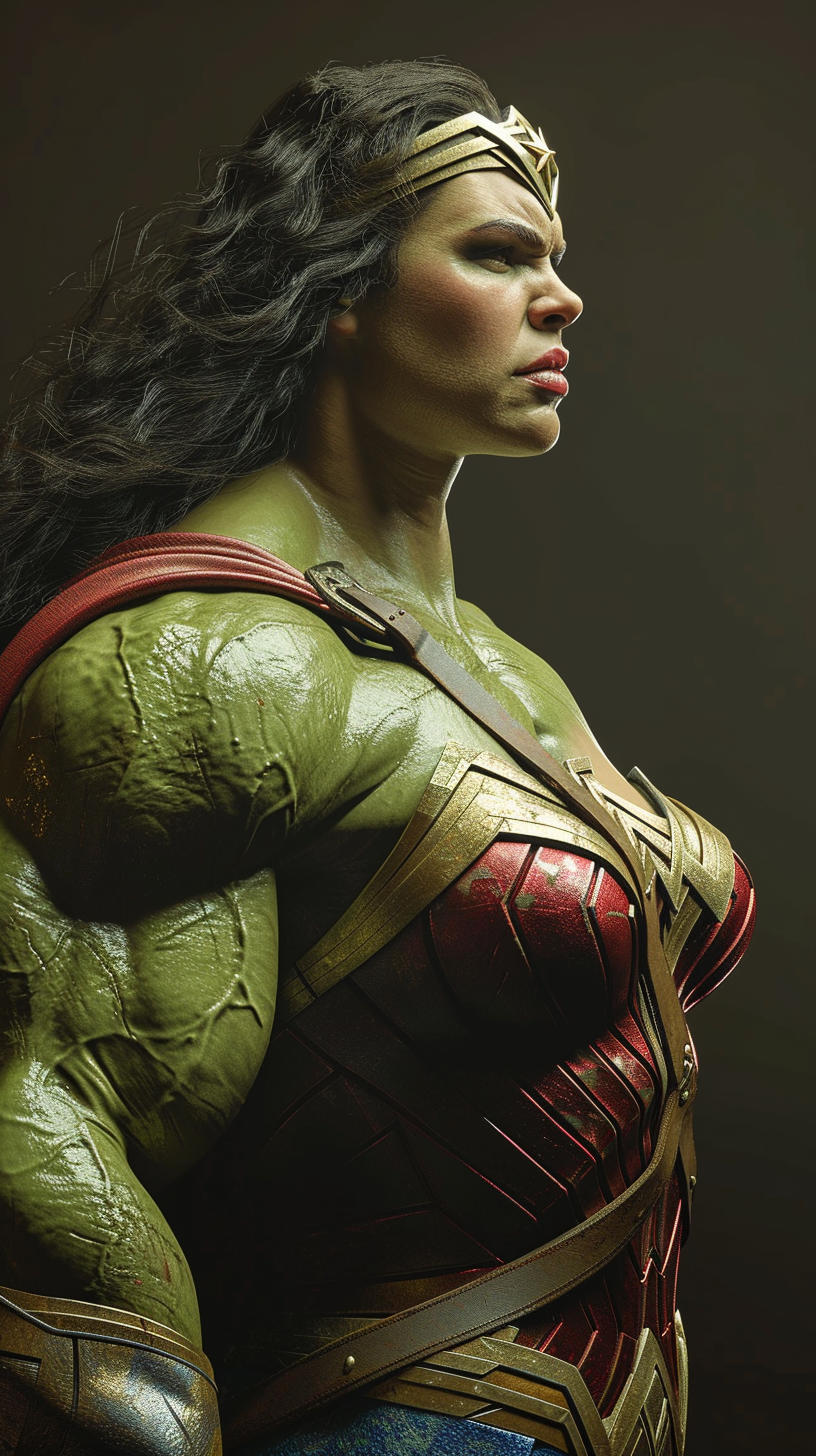 Hulk transformed into Wonder Woman in stunning photo