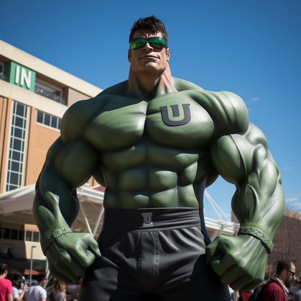 Hulk in front of UAB Logo  ?️