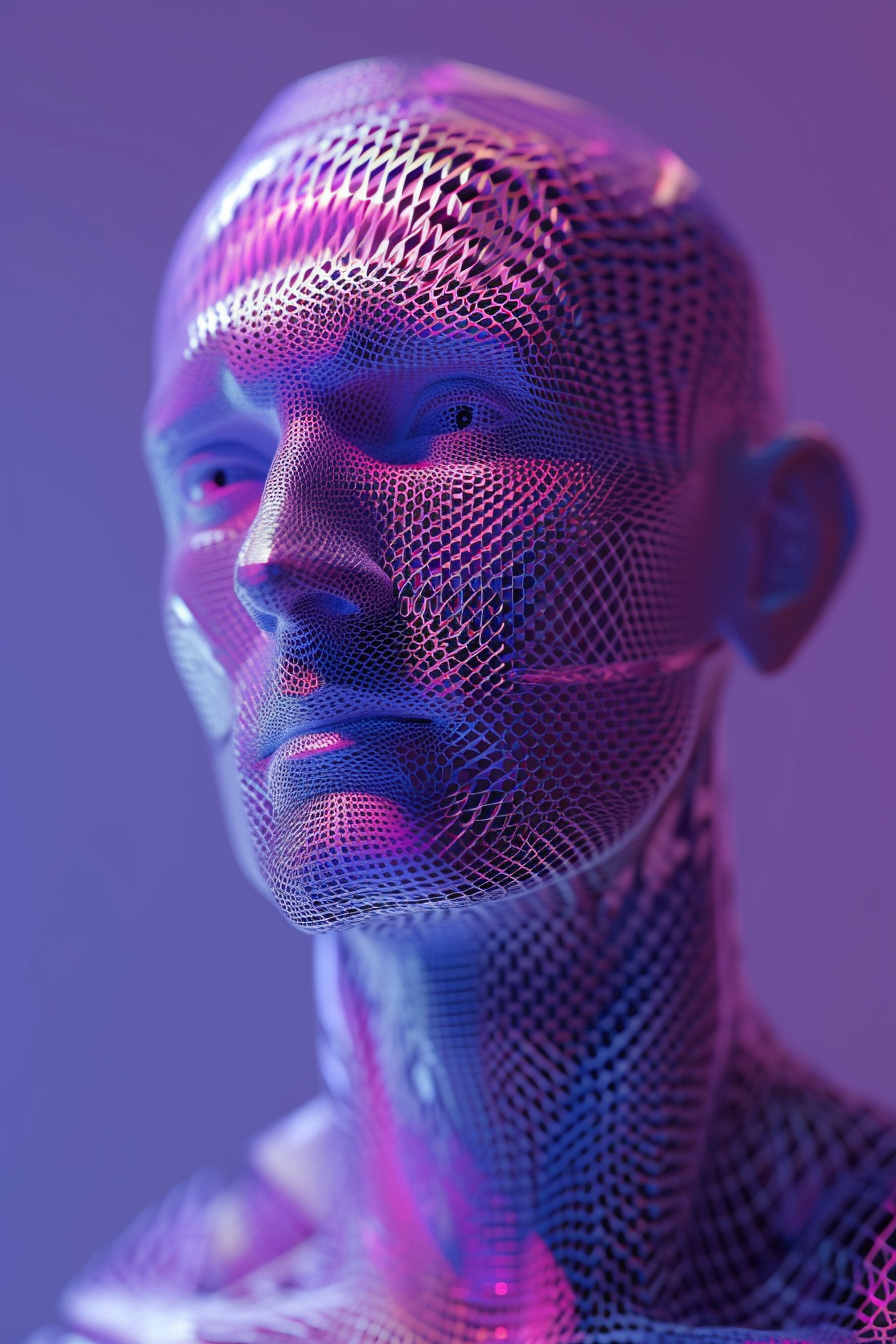 Human basemesh with abstract mimic