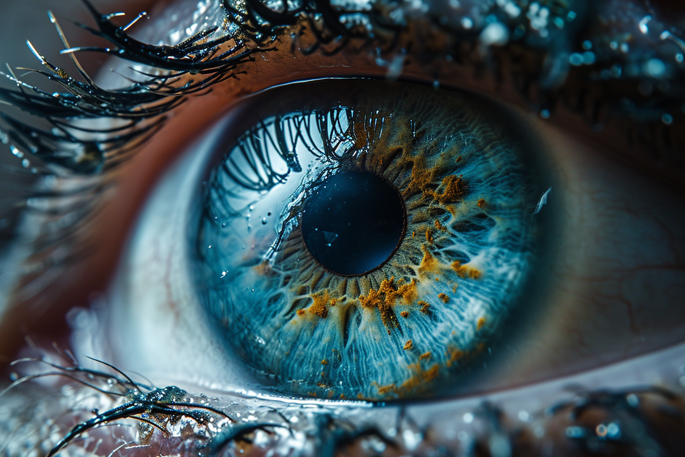 Eye ball in void, captivating image