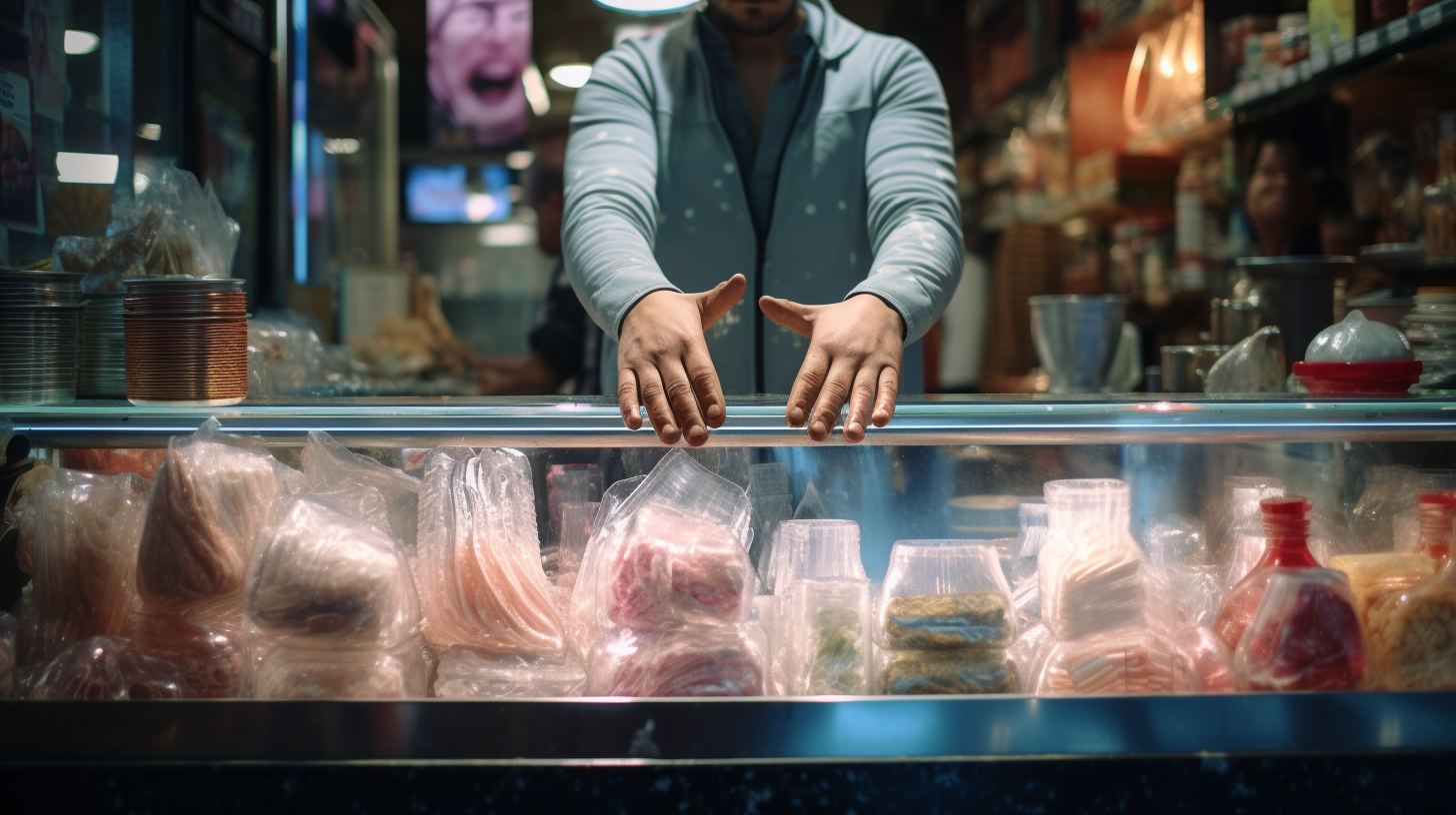 Realistic human hands on display in Istanbul