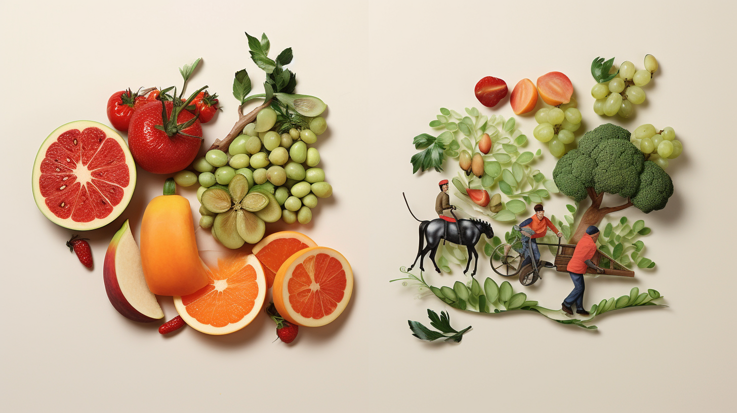 Human recycling food illustrations concept